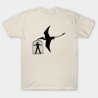 Dinosaur pterodattilo cage men T-Shirt